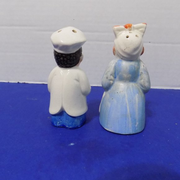 Vintage Black American Bakers Cooks Chefs Salt and Pepper Shakers - Picture 2 of 4